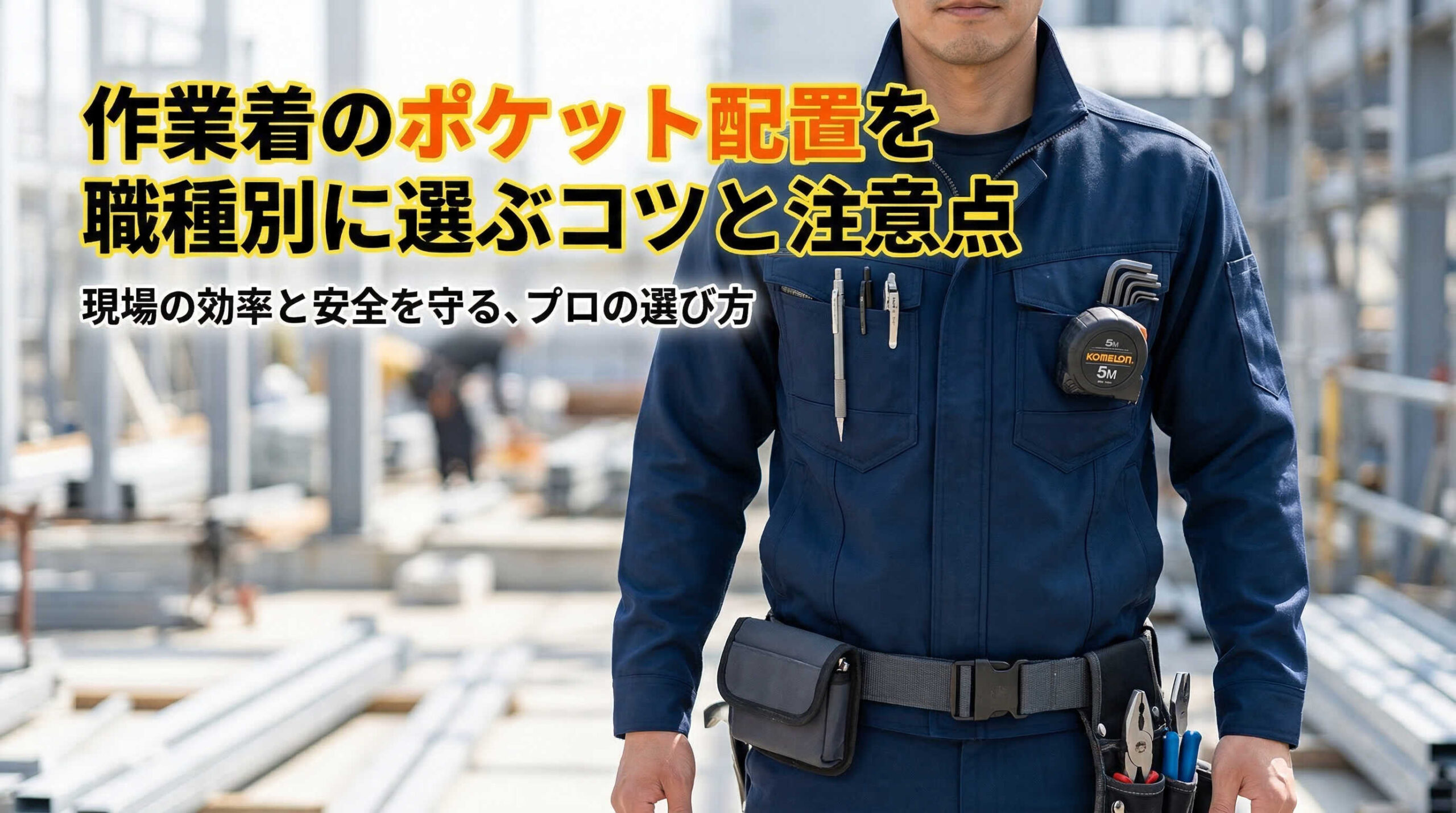 作業着のポケット配置を職種別に選ぶコツと注意点 | 日本被服工業株式会社