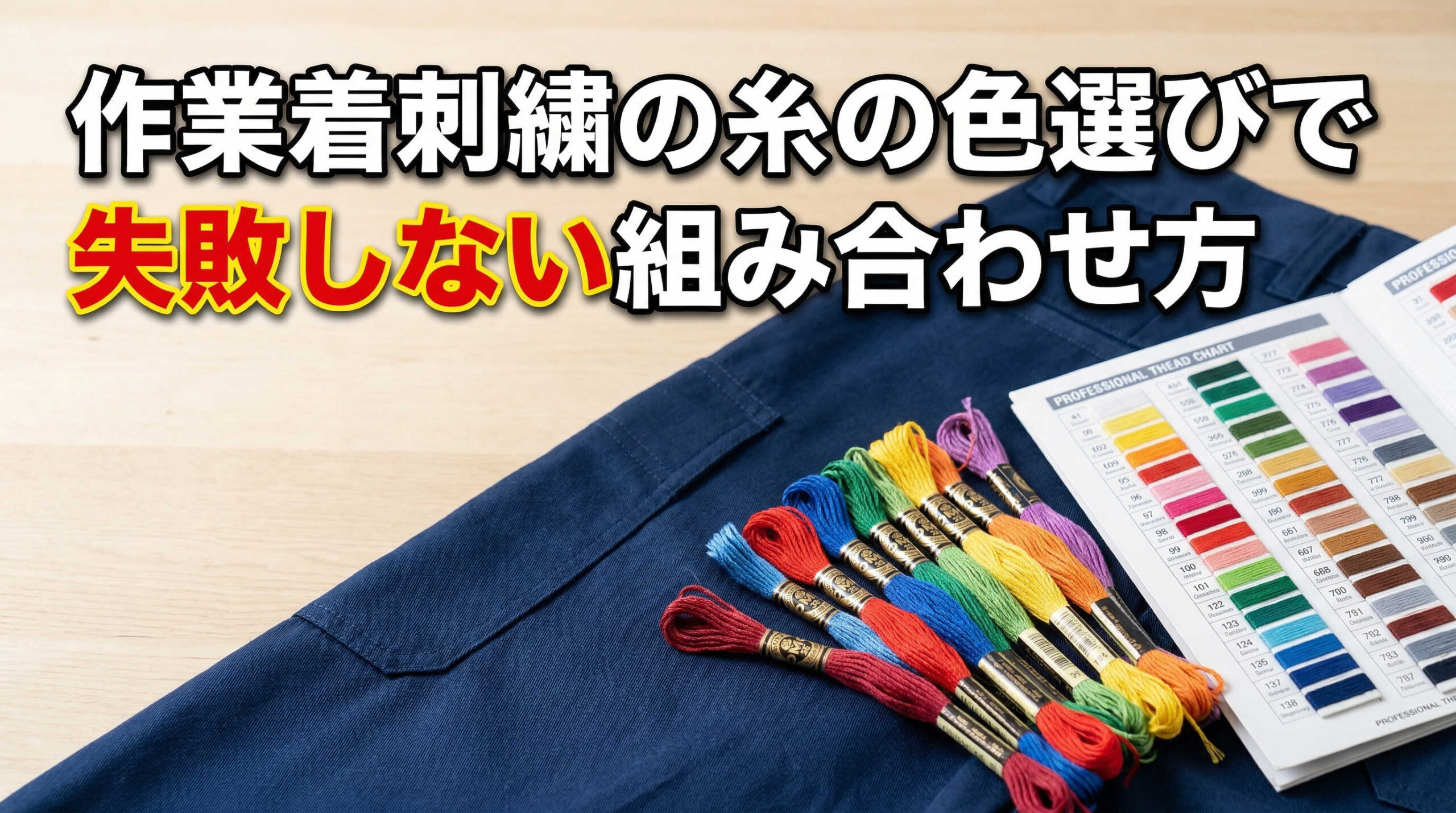 作業着刺繍の糸の色選びで失敗しない組み合わせ方 | 日本被服工業株式会社