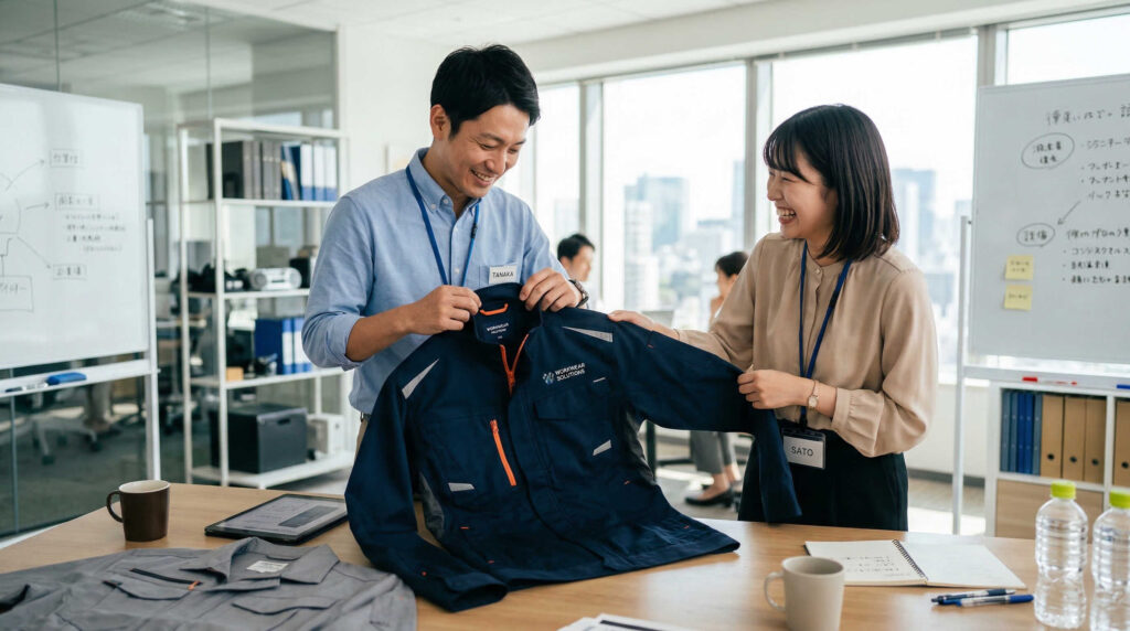 オリジナルのジェンダーレス作業着を製作する流れ