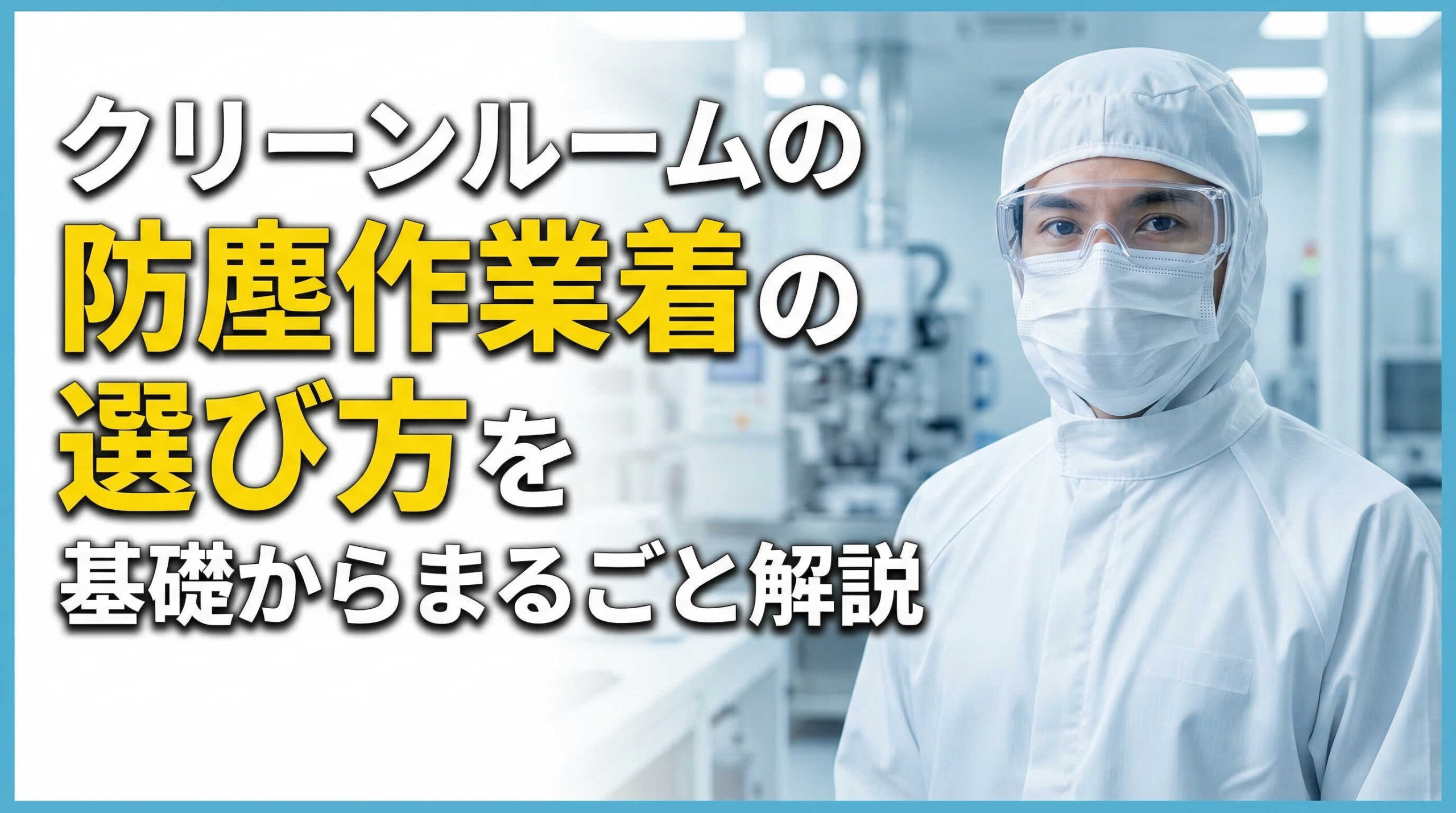 クリーンルームの防塵作業着の選び方を基礎からまるごと解説