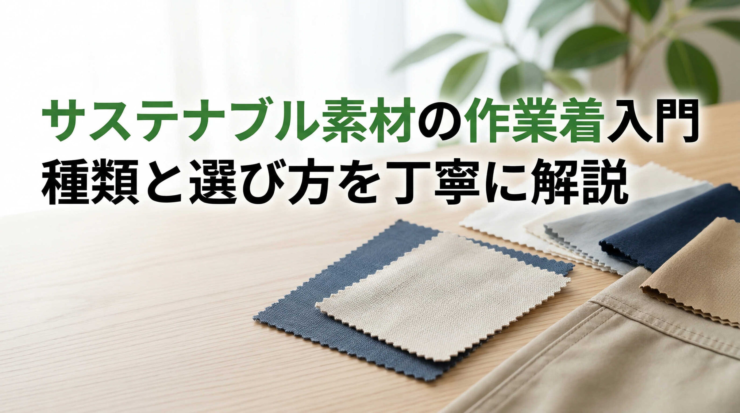 サステナブル素材の作業着入門 種類と選び方を丁寧に解説