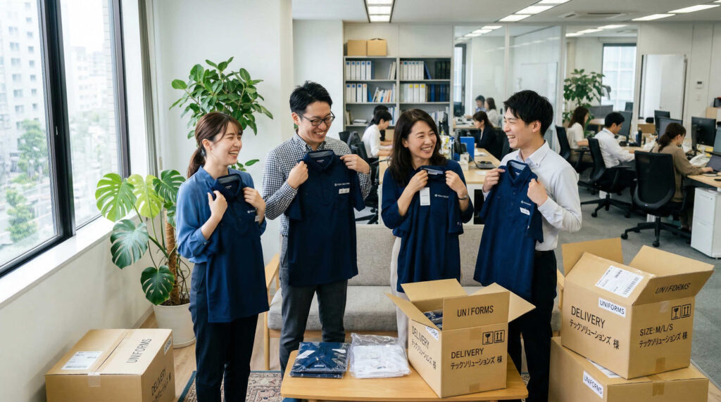 ステップ7｜納品・社内配布・着用開始