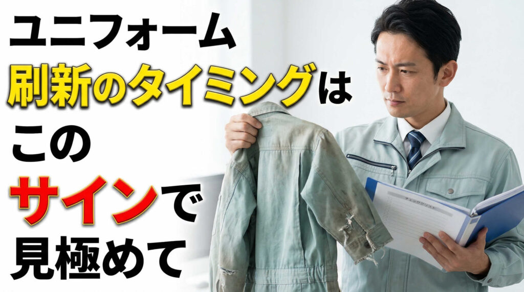 ユニフォーム刷新のタイミングはこのサインで見極めて