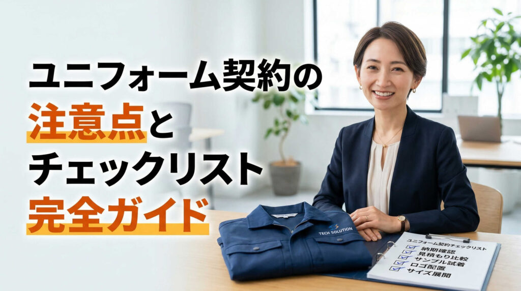 ユニフォーム契約の注意点とチェックリスト完全ガイド