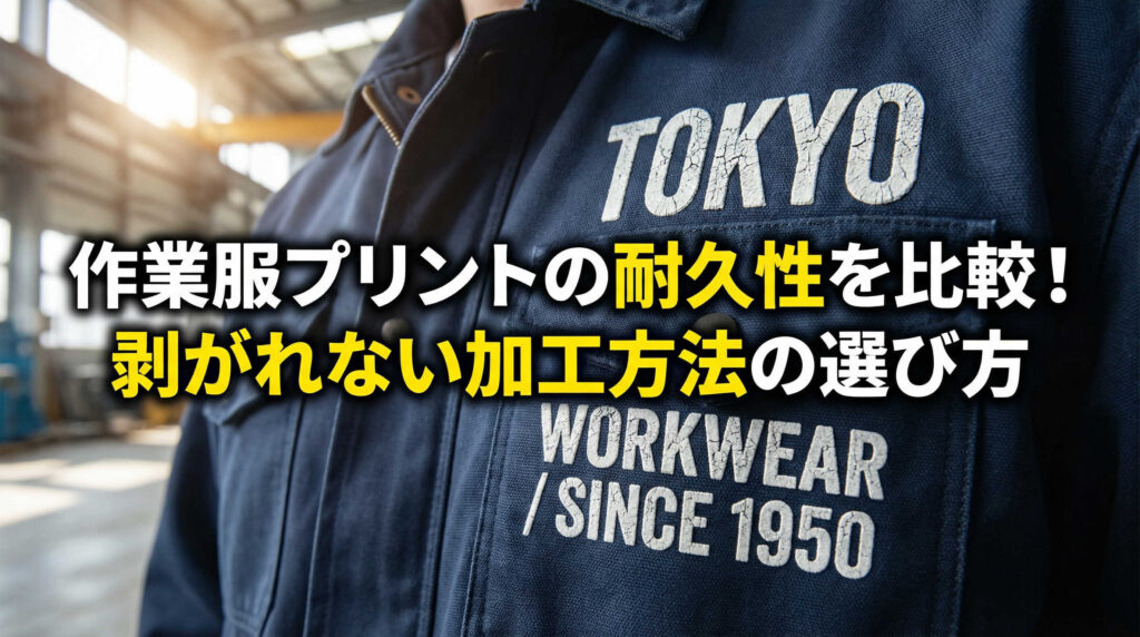 作業服プリントの耐久性を比較！剥がれない加工方法の選び方