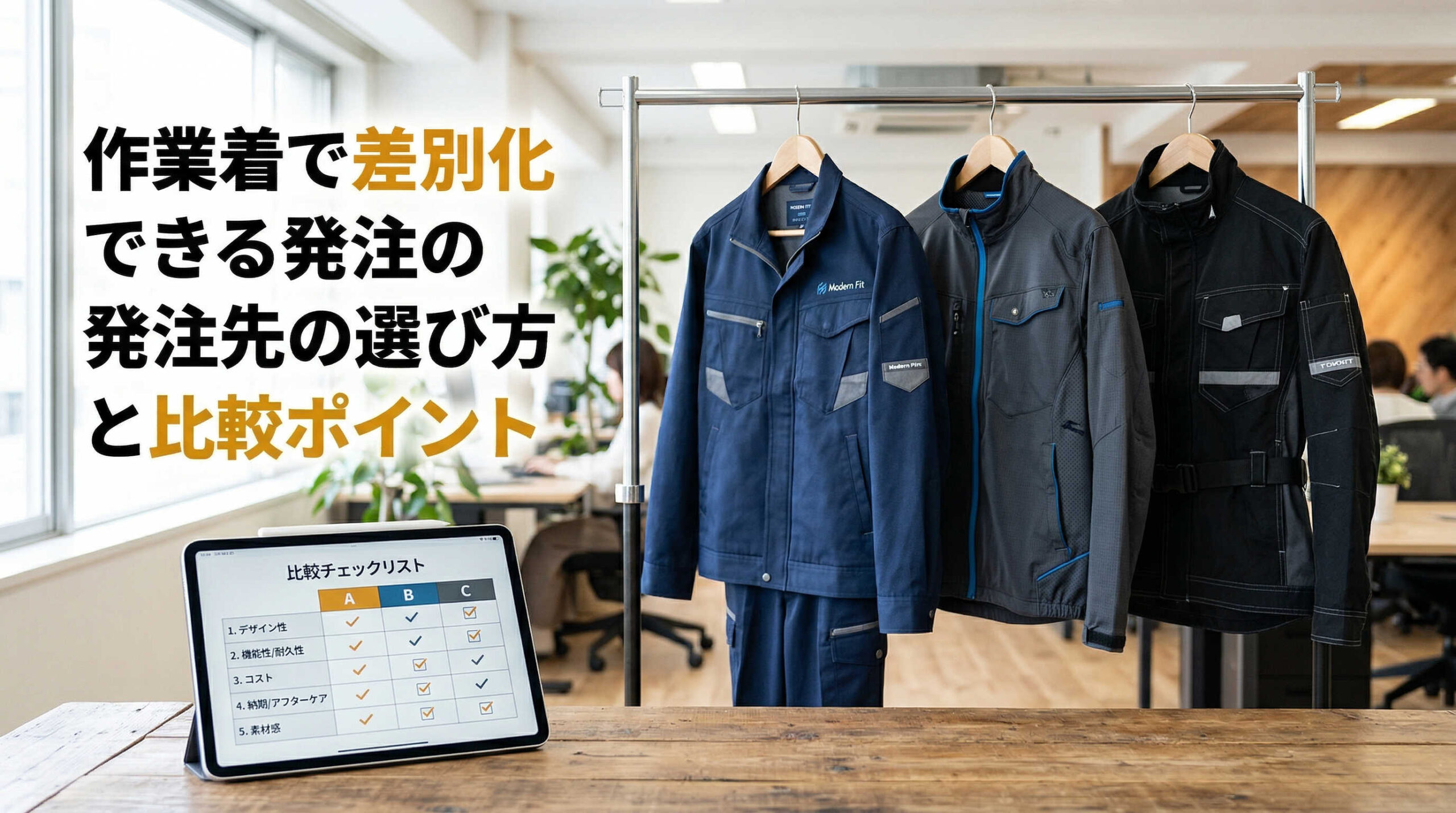 作業着で差別化できる発注先の選び方と比較ポイント