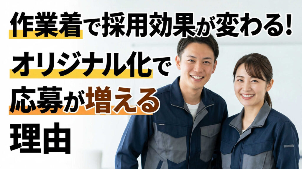 作業着で採用効果が変わる！オリジナル化で応募が増える理由