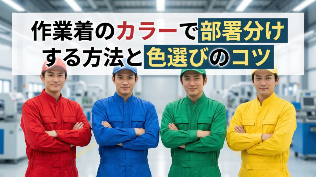 作業着のカラーで部署分けする方法と色選びのコツ