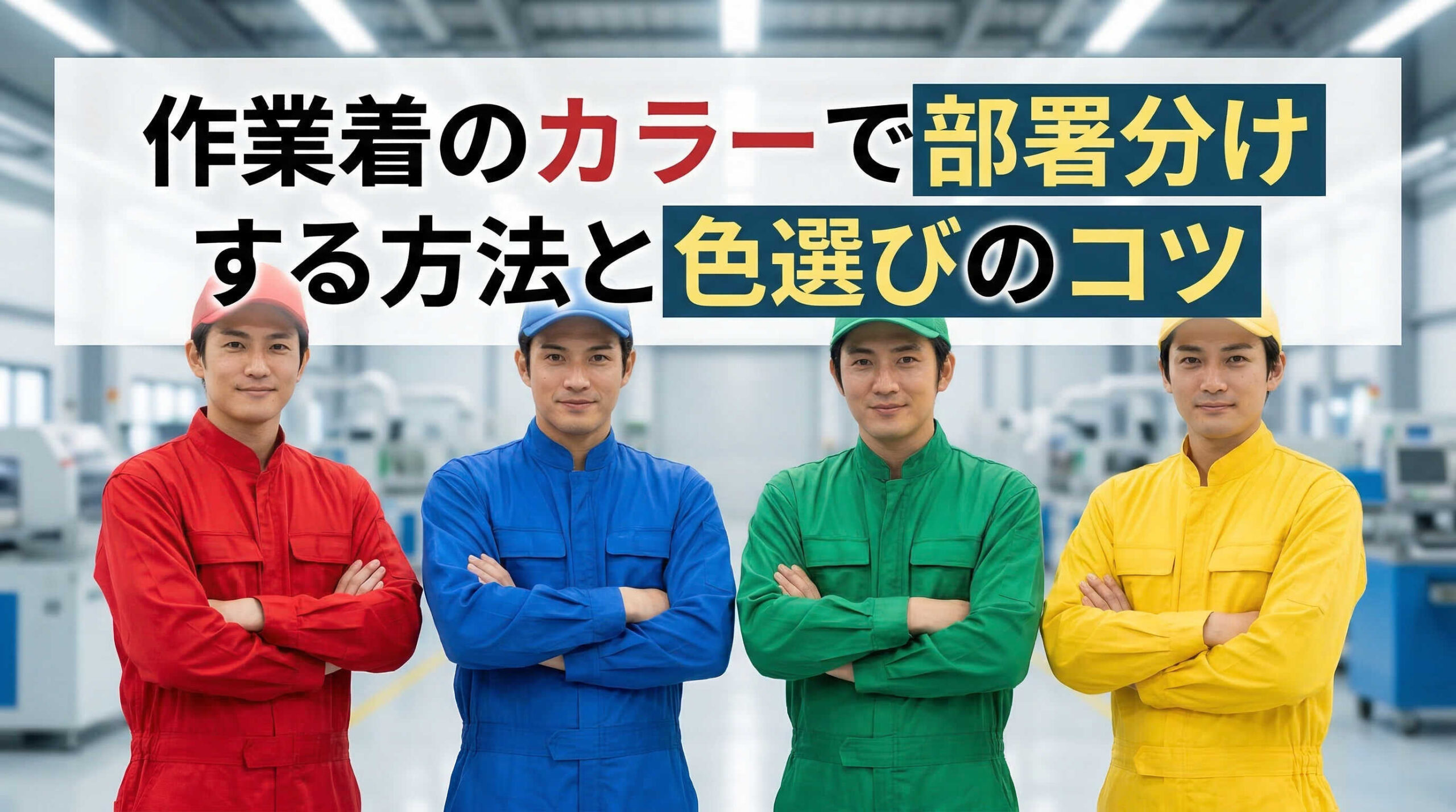作業着のカラーで部署分けする方法と色選びのコツ