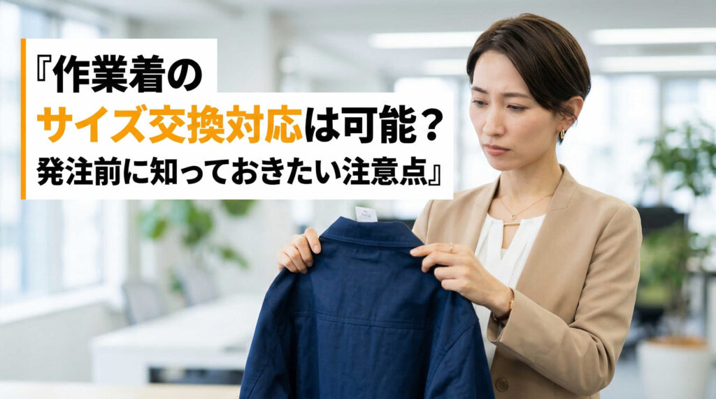 作業着のサイズ交換対応は可能？発注前に知っておきたい注意点