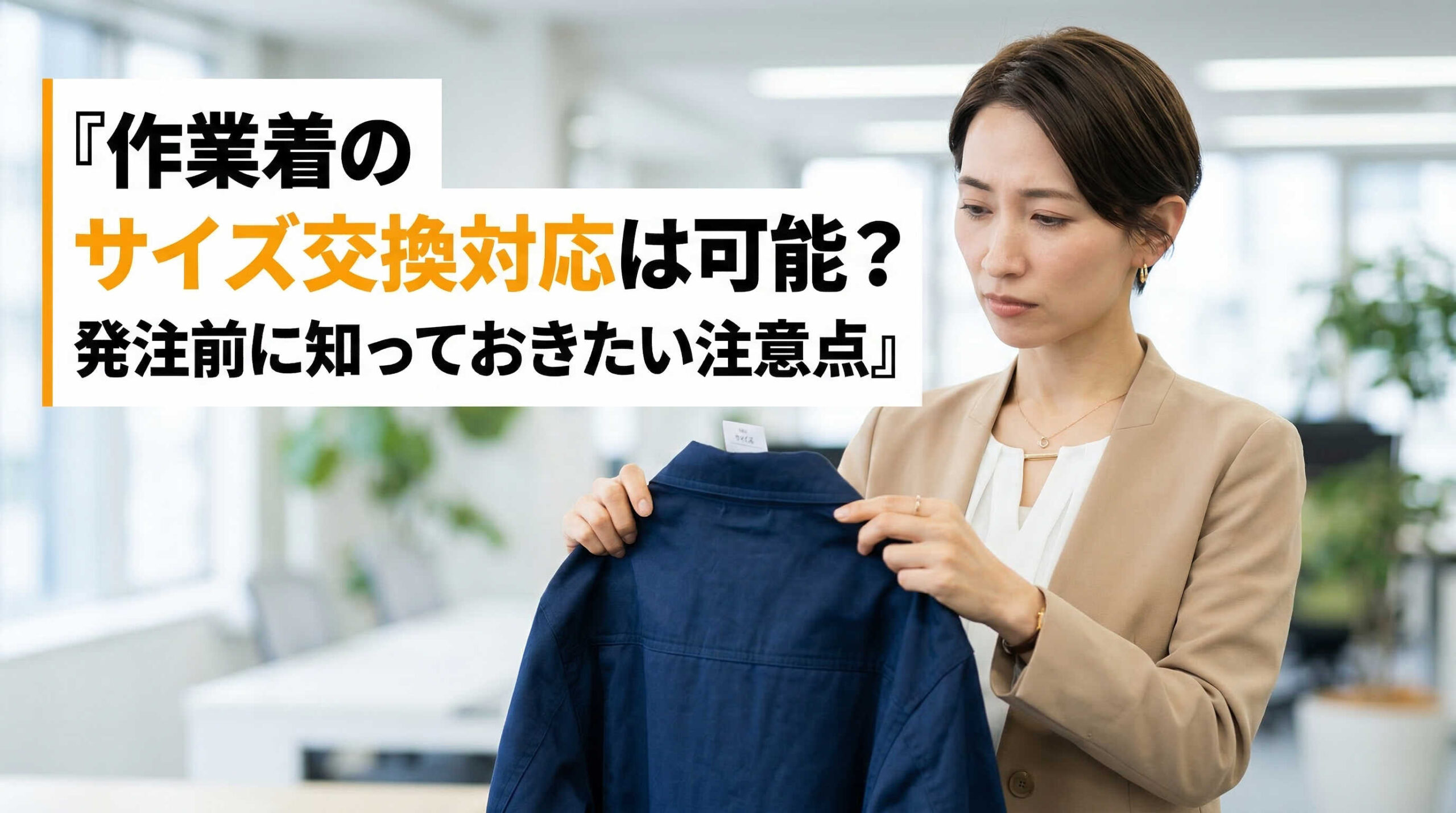 作業着のサイズ交換対応は可能？発注前に知っておきたい注意点