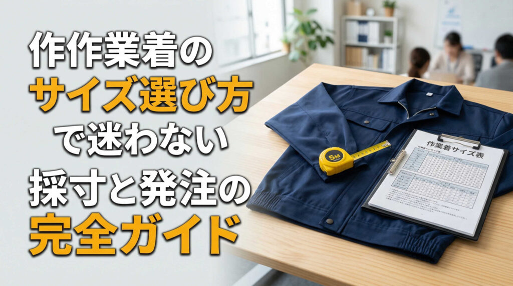 作業着のサイズ選び方で迷わない採寸と発注の完全ガイド