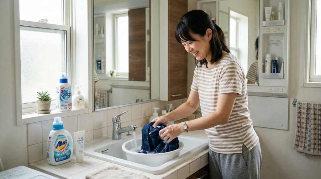 作業着の油汚れは「前処理＋洗濯」の2ステップで落とせる