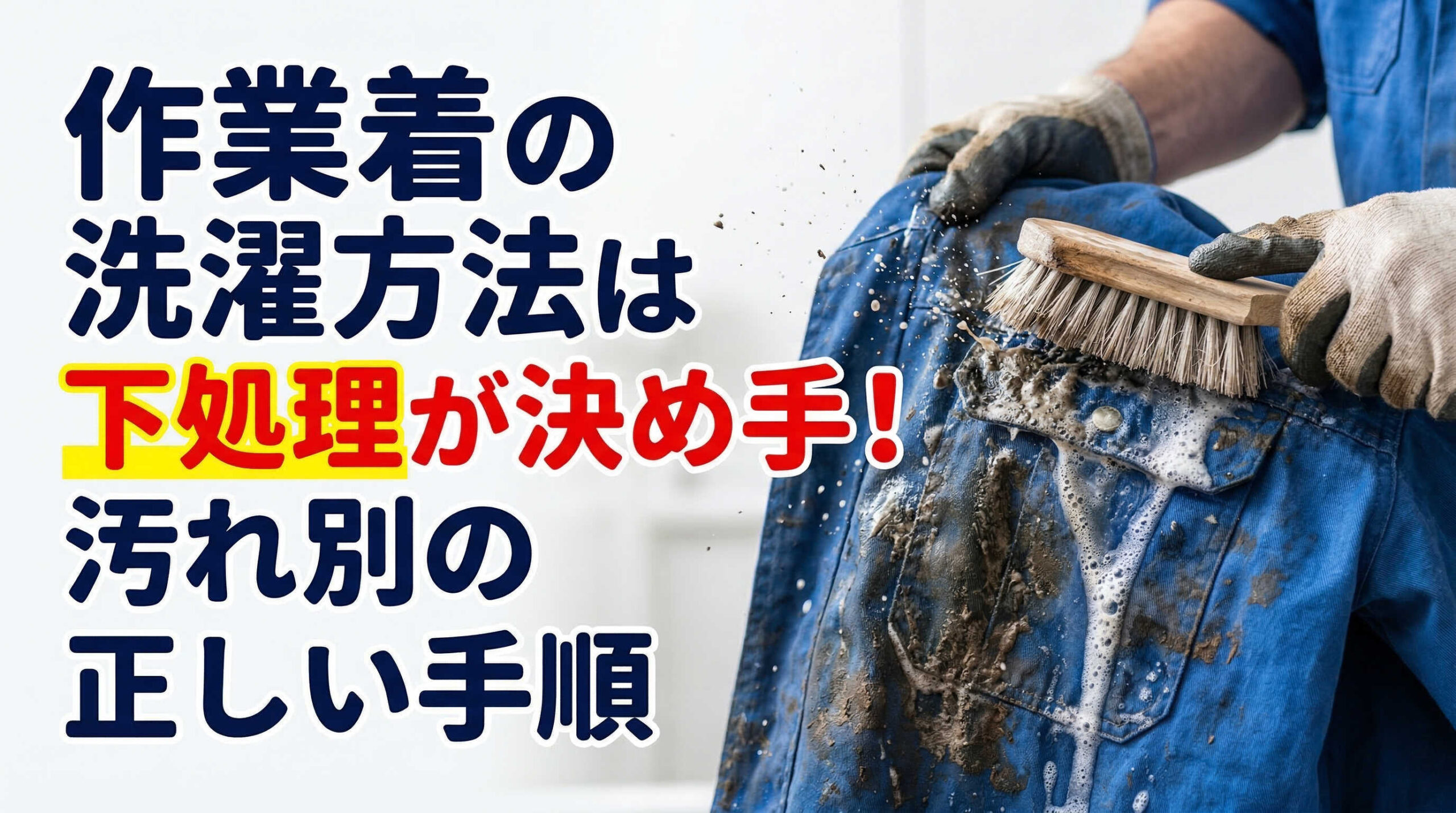 作業着の洗濯方法は下処理が決め手！汚れ別の正しい手順