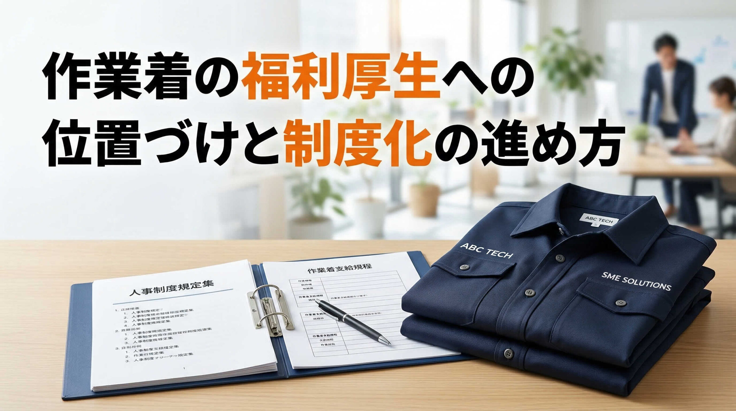 作業着の福利厚生への位置づけと制度化の進め方