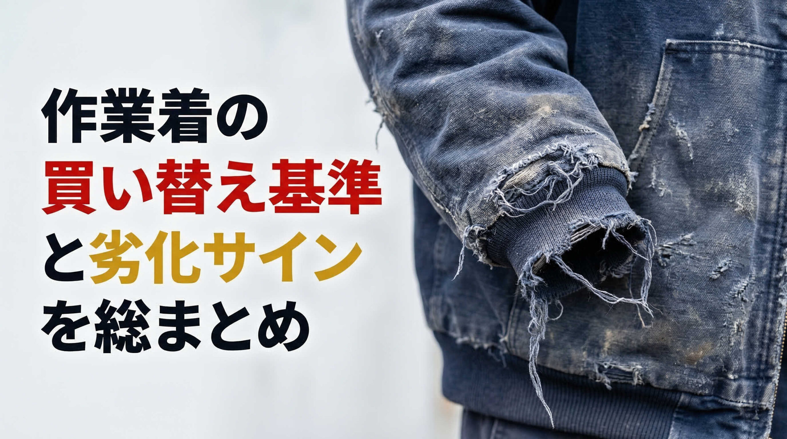 作業着の買い替え基準と劣化サインを総まとめ