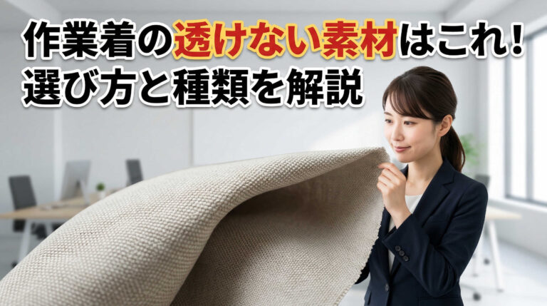 作業着の透けない素材はこれ！選び方と種類を解説