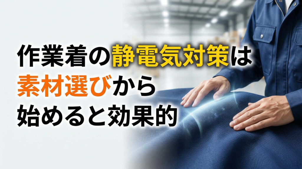 作業着の静電気対策は素材選びから始めると効果的