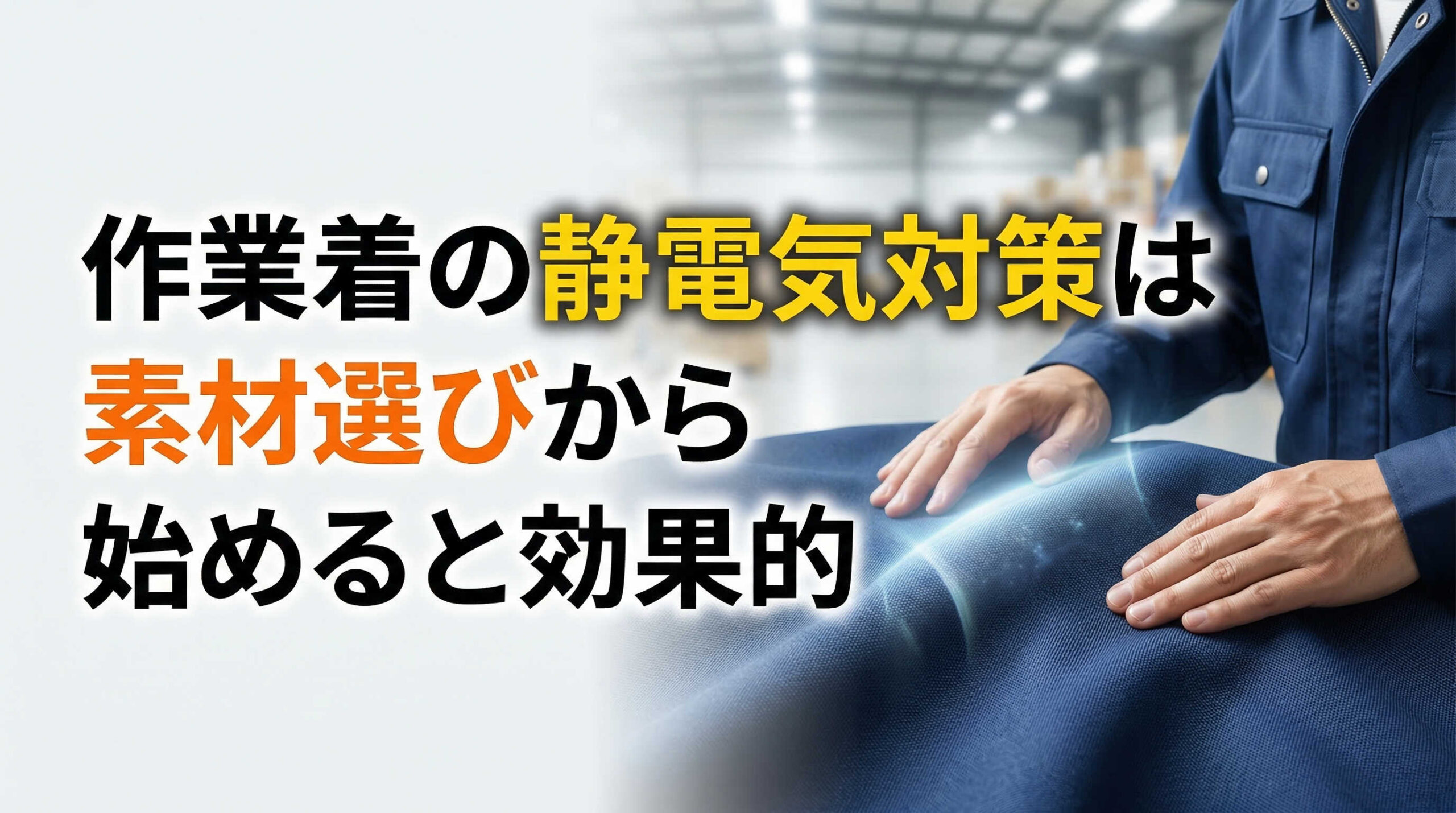 作業着の静電気対策は素材選びから始めると効果的