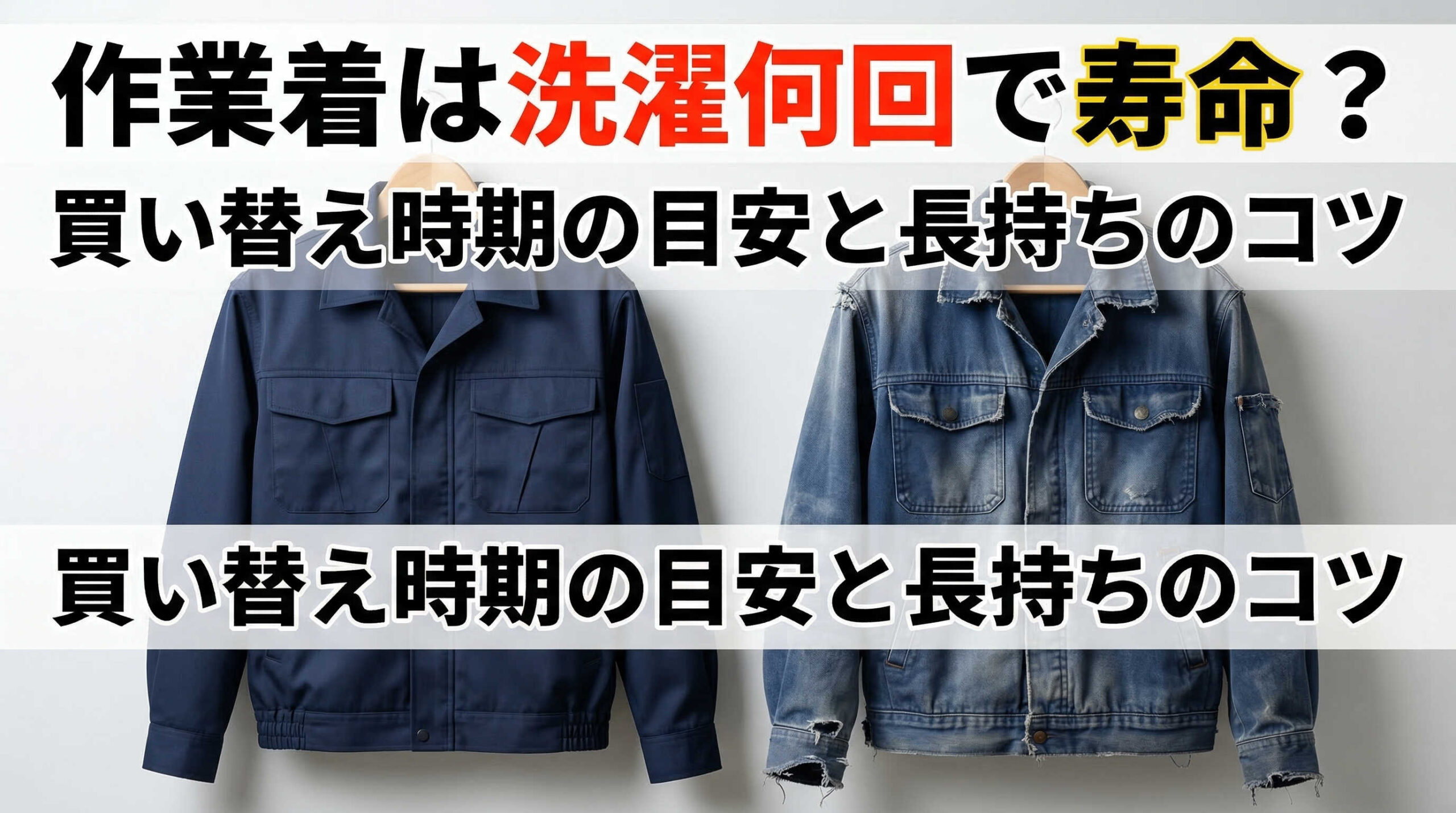 作業着は洗濯何回で寿命？買い替え時期の目安と長持ちのコツ