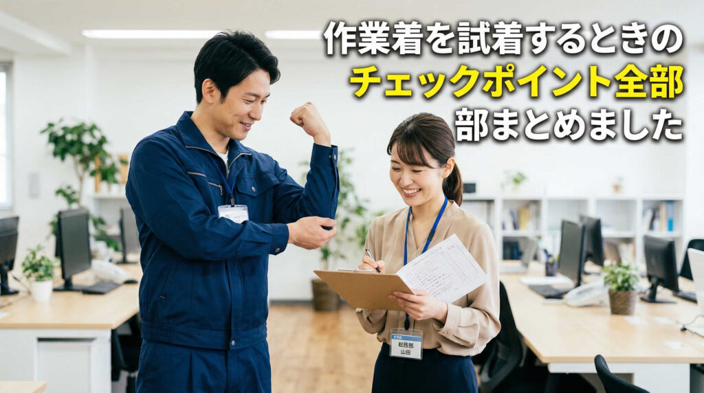 作業着を試着するときのチェックポイント全部まとめました