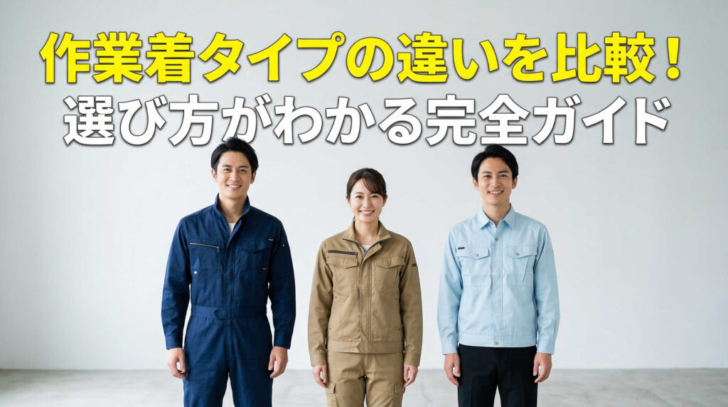 作業着タイプの違いを比較！選び方がわかる完全ガイド