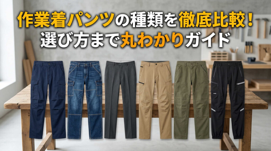 作業着パンツの種類を徹底比較！選び方まで丸わかりガイド