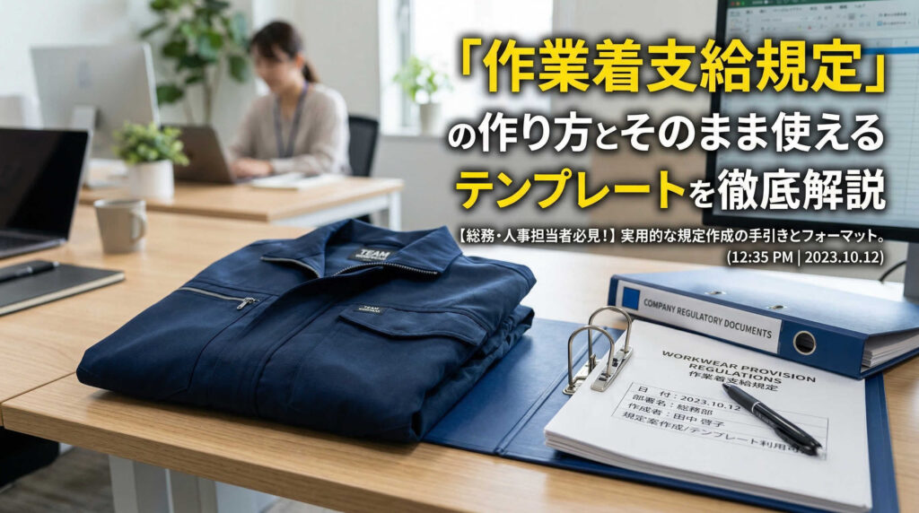 作業着支給規定の作り方とそのまま使えるテンプレート