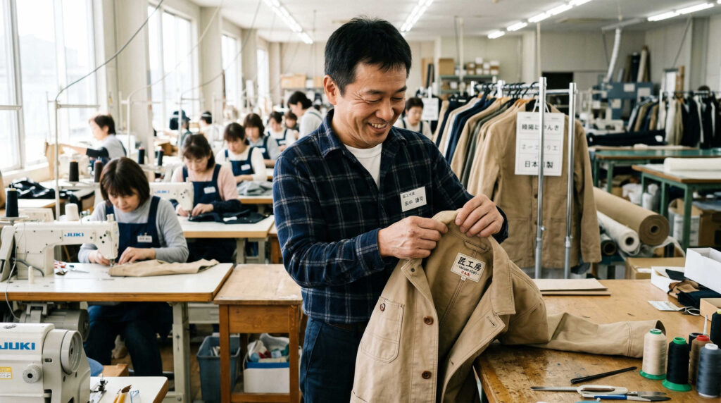 日本製作業着の品質が高い理由②：縫製精度の違い