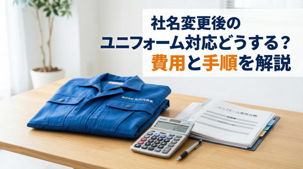 社名変更後のユニフォーム対応どうする?費用と手順を解説