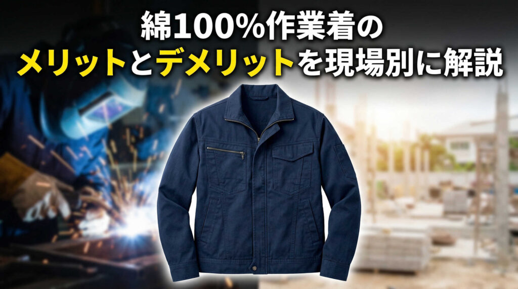綿100%作業着のメリットとデメリットを現場別に解説