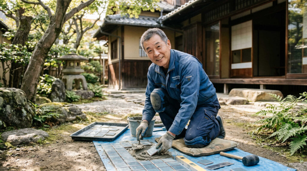 膝パッド内蔵の作業着が必要な現場・職種