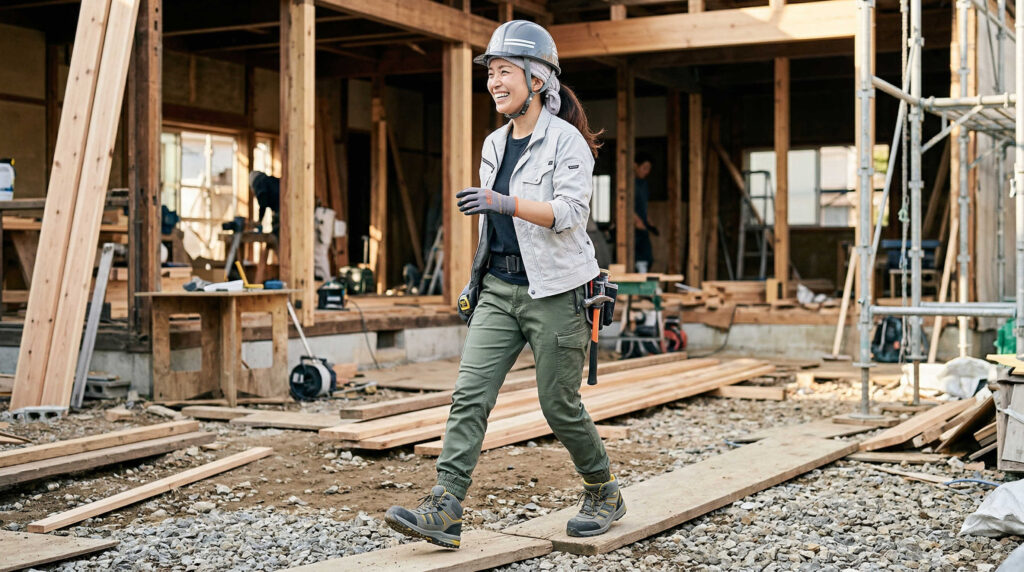 裾の形状（ストレート・テーパード・絞り）で安全性と動きやすさが変わる