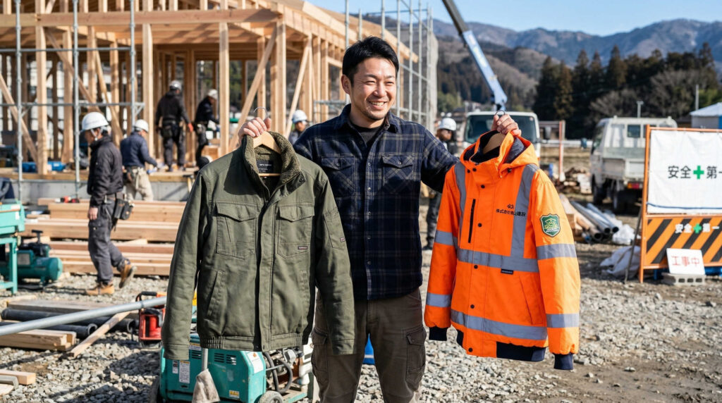 防寒作業着のダウンと中綿、結論はどちらが向いているか