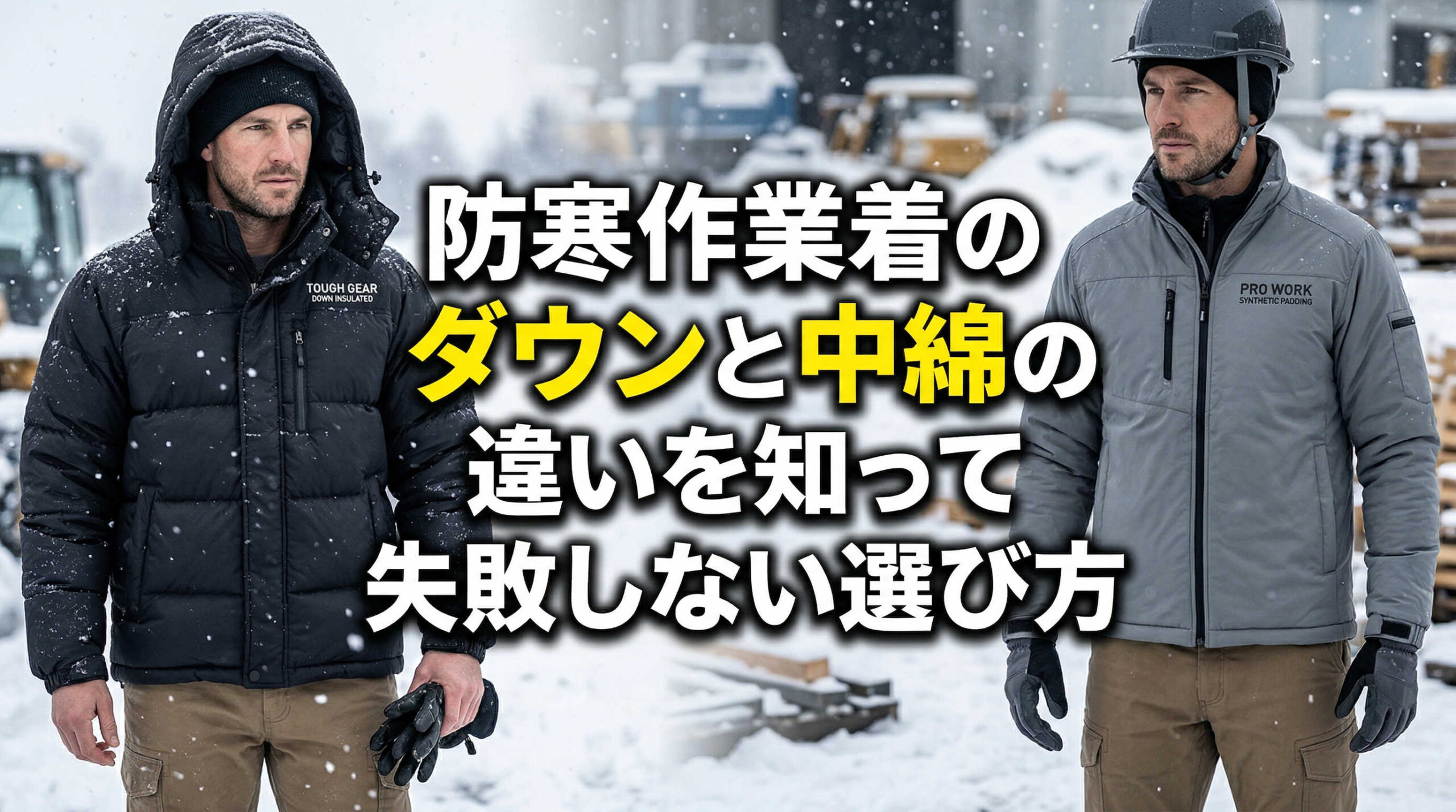 防寒作業着のダウンと中綿の違いを知って失敗しない選び方
