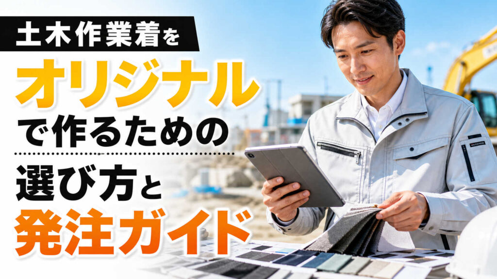 土木作業着をオリジナルで作るための選び方と発注ガイド