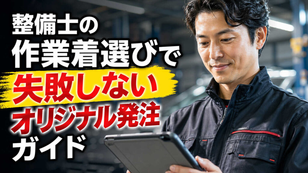 整備士の作業着選びで失敗しないオリジナル発注ガイド