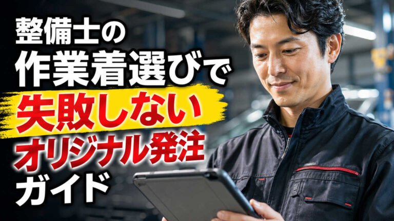 整備士の作業着選びで失敗しないオリジナル発注ガイド