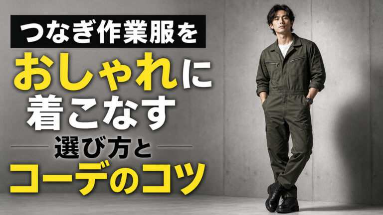 つなぎ作業服をおしゃれに着こなす選び方とコーデのコツ