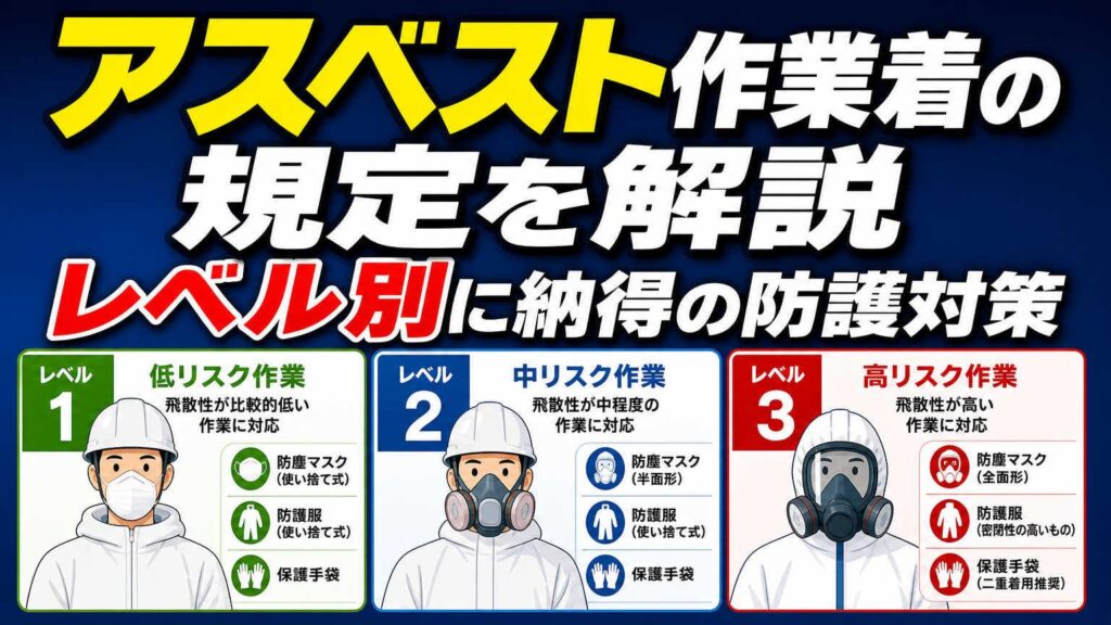 アスベスト作業着の規定を解説レベル別に納得の防護対策