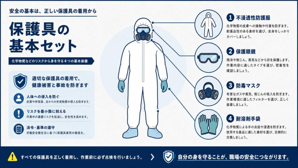 法令が求める服装・保護具の基本セット