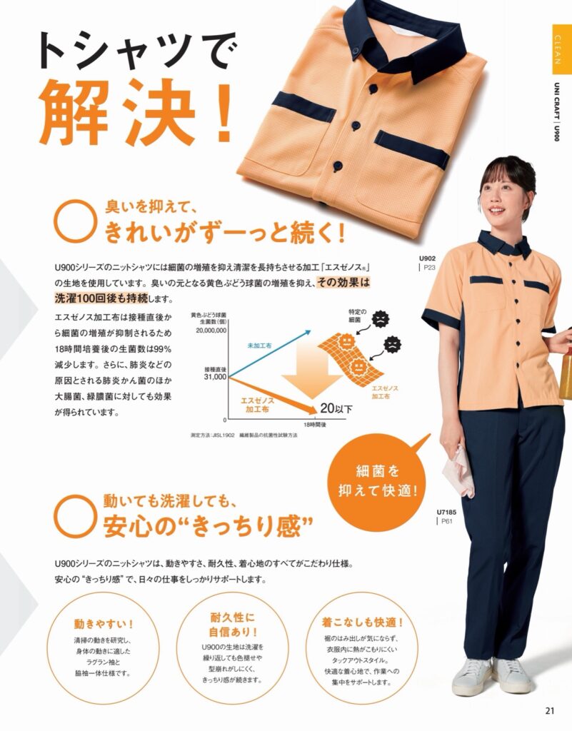 衛生面と作業性を支える機能