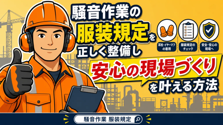騒音作業の服装規定を正しく整備し安心の現場づくりを叶える方法