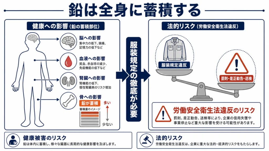 なぜ鉛作業に厳しい服装規定が必要なのか 