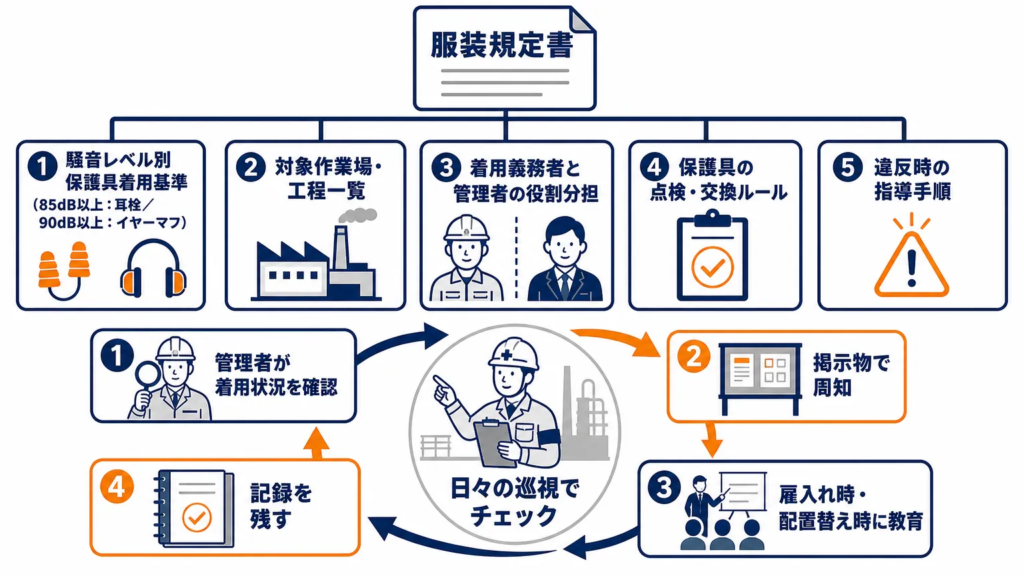 服装規定を社内ルールに落とし込む手順